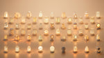 Luminark 2.0 Collection – 36 architectural 3D printed lamps, warm-lit lineup